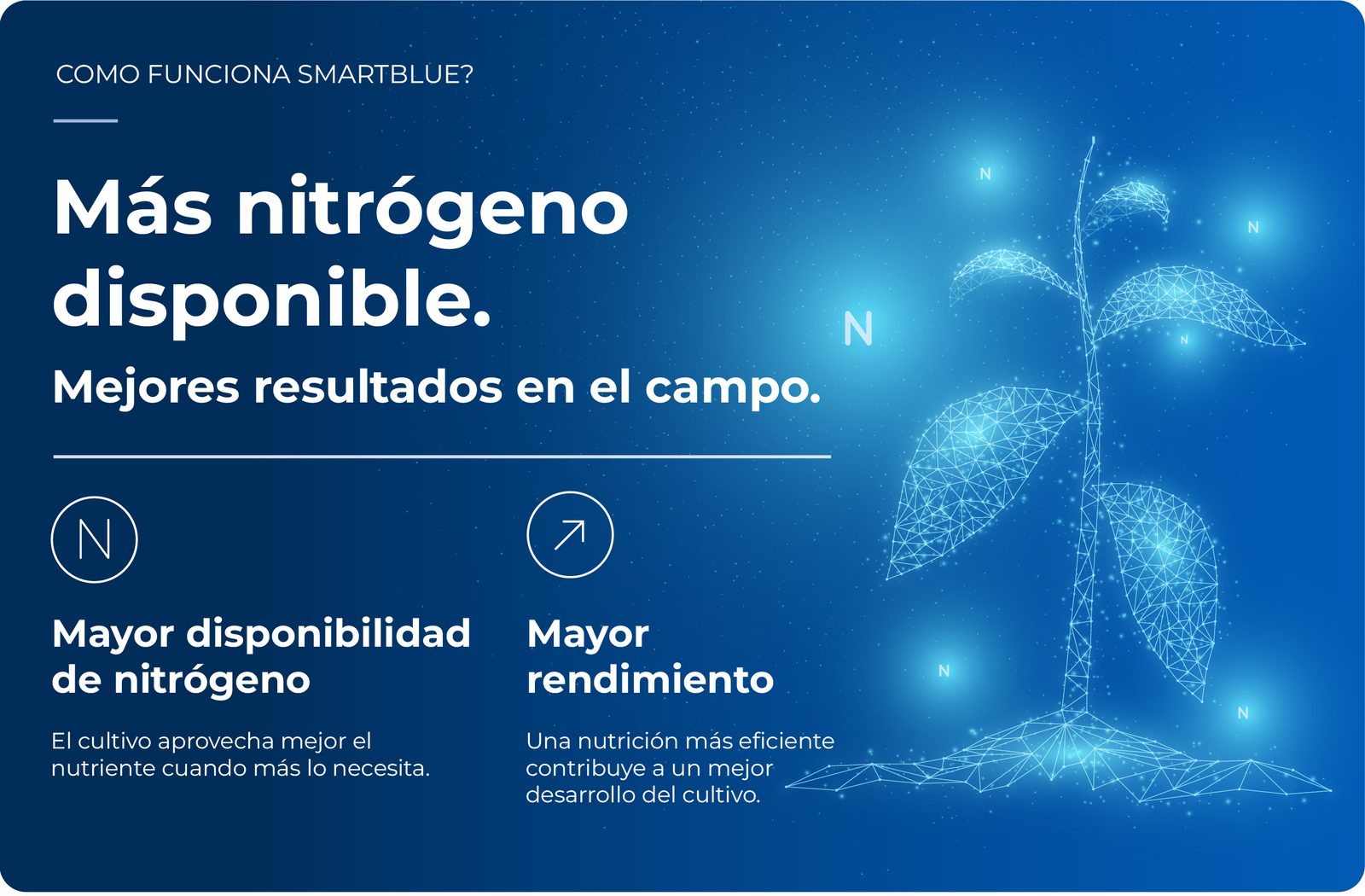 Más nitrógeno disponible. Mejores resultados en el campo.