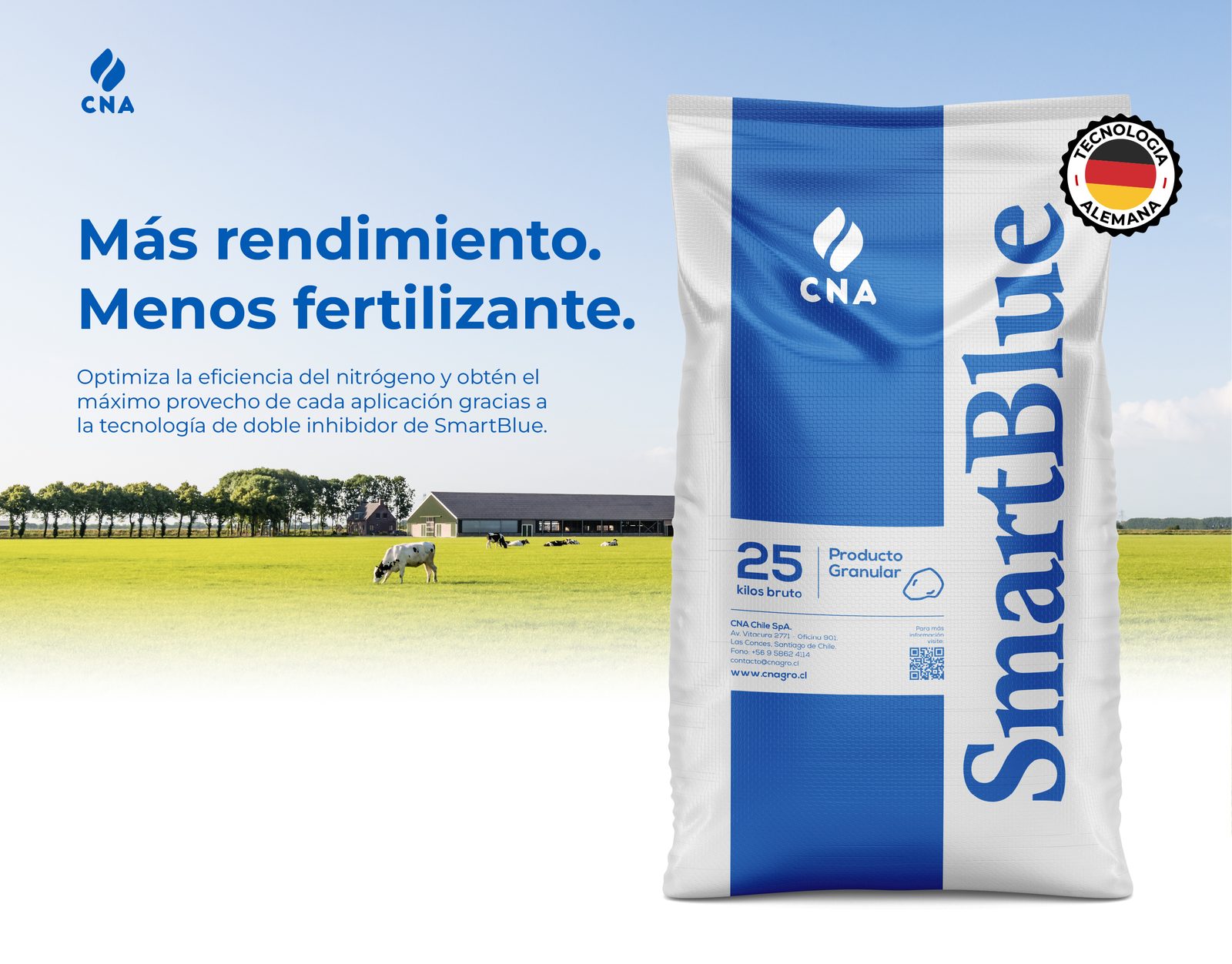 Más rendimiento. Menos fertilizante.